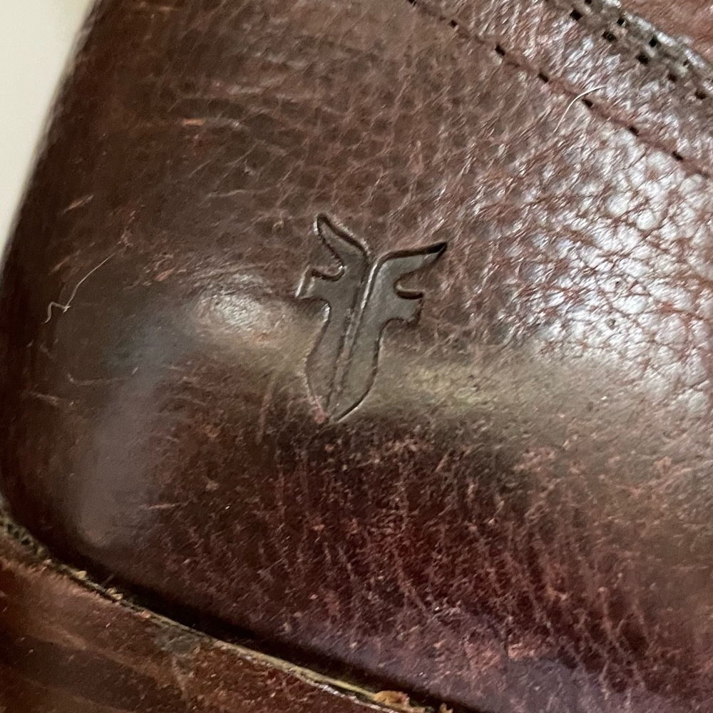 Frye Boots Jane Tall Cuff size 8.5 rich brown leather heeled boots - Picture 4 of 12